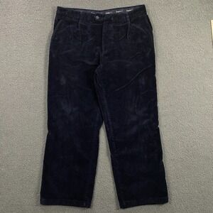 Ermenegildo Zegna Sport Corduroy Pants Mens 36x28 Chino‎ Trouser Navy Blue Italy